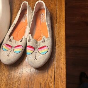 BOBS from Skechers Cat Flats - Tan with Multicolor Accents
